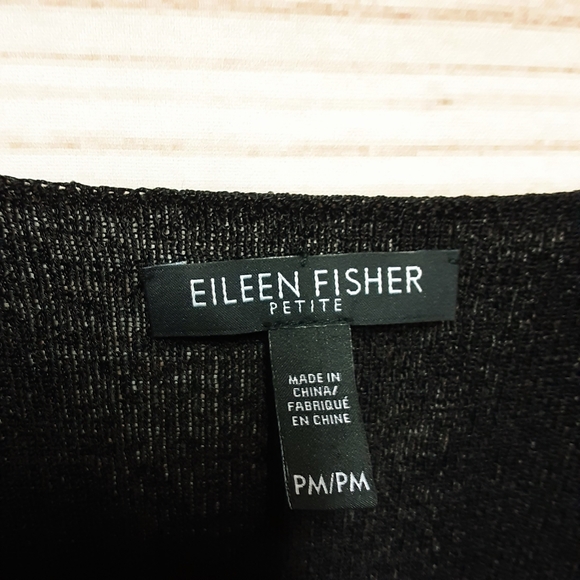 Eileen Fisher Long Sleeve V-neck Shimmer Tunic PM - Picture 7 of 8